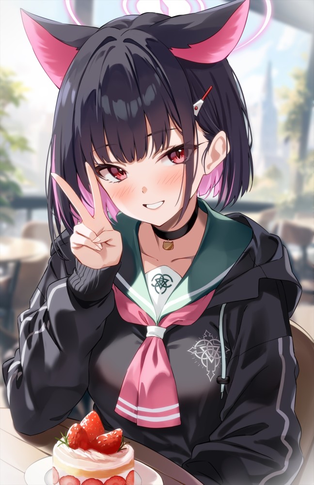 【二次】ピースしてる女の子の画像
